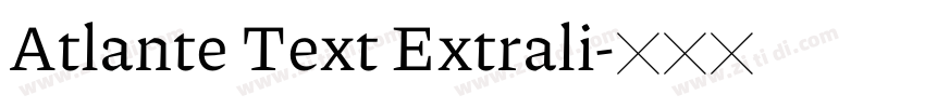 Atlante Text Extrali字体转换